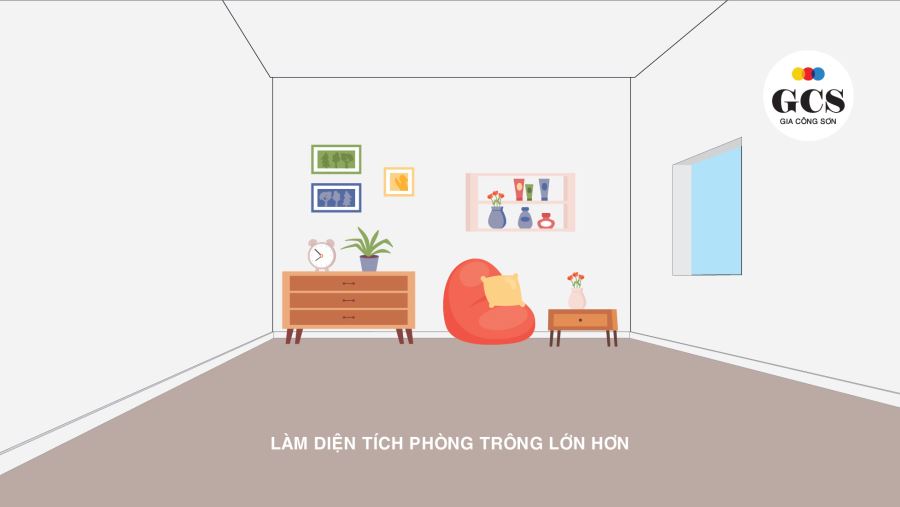 LÀM DIỆN TÍCH PHÒNG TRÔNG LỚN HƠN